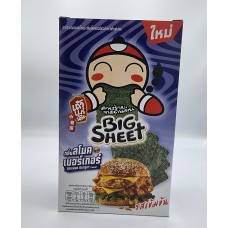 Taokaenoi Seaweed big sheet, Smoked Burger flavor 3.5×12 pcs