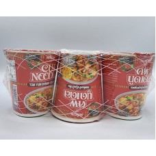 Nissin noodles cup tom yum shrimp ceamy, 77 g × 3