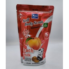 Salt body scrub Peach + milk Yoko, 350 gram
