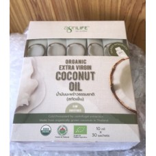 Organic Extra Virgin Coconut Oil Agri Life in sachets, 10 ml × 30